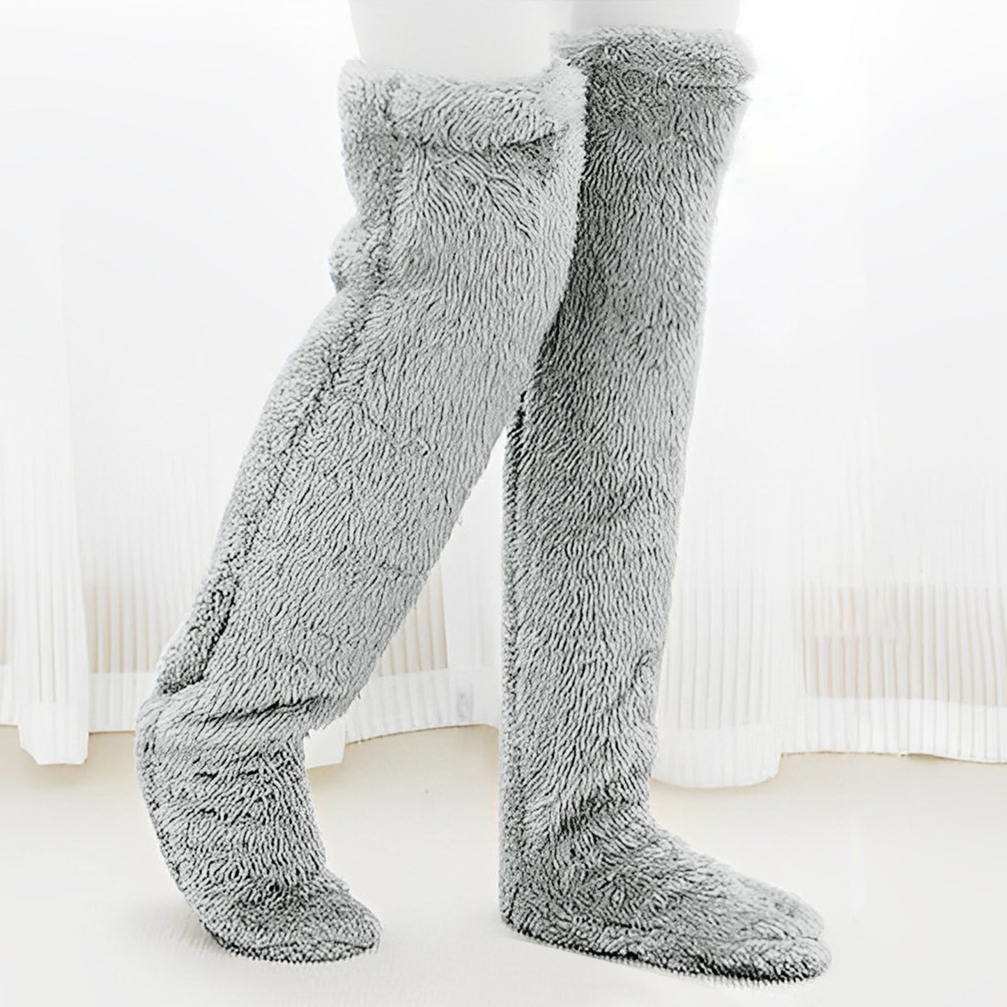 2023 Autumn and Winter Cross-border Amazon Independent Station Teddy Bear Floor Socks Long Stockings Knee Pads Warm High Socks Girls