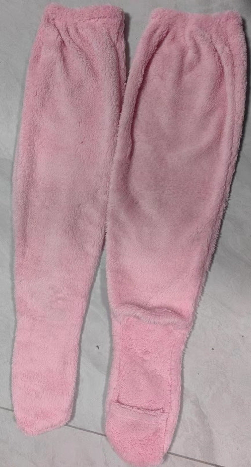 2023 Autumn and Winter Cross-border Amazon Independent Station Teddy Bear Floor Socks Long Stockings Knee Pads Warm High Socks Girls