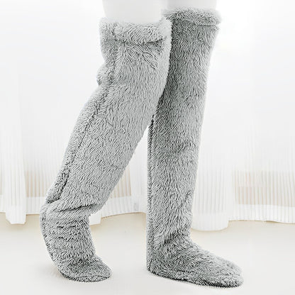 2023 Autumn and Winter Cross-border Amazon Independent Station Teddy Bear Floor Socks Long Stockings Knee Pads Warm High Socks Girls